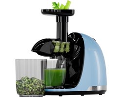 KitchenBrothers Slowjuicer - Juicer - Groenten en Fruitpers - 700ml - Met Pulpreservoir - Juice Maker - Pastel Blauw