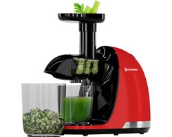 KitchenBrothers Slowjuicer - Juicer - Groenten en Fruitpers - 700ml - Met Pulpreservoir - Juice Maker - Rood