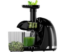 KitchenBrothers Slowjuicer - Juicer - Sapcentrifuge - Groenten en Fruitpers - 700ml - Met Pulpreservoir - Juice Maker - Zwart