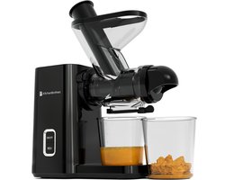 KitchenBrothers Slowjuicer - PFAS Vrij - Sapcentrifuge - Juicer - Groenten en Fruitpers - 40 mm en 50 mm invoer - 400 ml - Zwart
