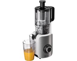 KitchenBrothers Slowjuicer - PFAS Vrij - Sapcentrifuge - XXL Vulopening - Verticaal - Juicer - Groenten en Fruitpers - 126 mm - 750 ml - Pearl White / Wit