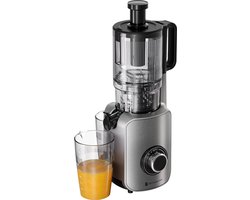 KitchenBrothers Slowjuicer - Verticaal - Juicer - Groenten en Fruitpers - 126 mm - 750 ml - Grijs