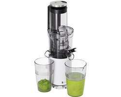 KitchenBrothers Slowjuicer - Verticaal - Juicer - Groenten en Fruitpers - 80 mm - 750 ml - Pearl White / Wit