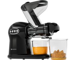 KitchenBrothers Slowjuicer XL - Juicer - Groenten en Fruitpers - 43 mm en 70 mm invoer - 500 ml - Zwart
