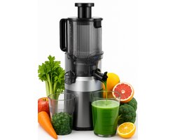 Klausberg KB-7881 Slowjuicer – Groenten- en Fruitpers | Cold Press | Brede XXL 113mm Invoer | RVS Behuizing | Stille Werking
