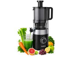 Nieuw - Klausberg KB-7871 Slowjuicer – Cold Press - Stille verticale juicer sapcentrifuge met brede vulopening – Fruitpers - Zwart/Zilver