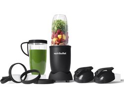 nutribullet Pro 900, Electric Blender, Shredder, Smoothie Maker, Multi-Function Blender, 900w Power 900ml and 710ml Cup, Matte Black, NB910MAB