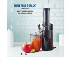 Quvo®Sapcentrifuges groenten en fruit - Sapcentrifuges - Slowjuicer - koolgrijs. - ‎9cm x 9cm x 30cm