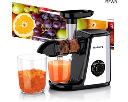 RFWR® Langzame Juicer Testwinnaar voor Groenten en Fruit - 150W Stille Motor met Omgekeerde Functie