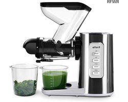 RFWR® Roestvrijstalen Slow Juicer voor Hele Groenten en Fruit - 200 Watt Koude Pers met Grote Opening en Hoge Sapopbrengst