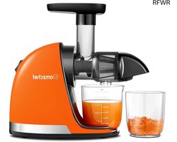 RFWR® Slowjuicer voor Groente en Fruit - Koudpers Sapcentrifuge - Masticating Juicer met Filter