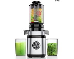 RFWR® Slowjuicer voor Groenten en Fruit met 350W Stille Motor en Brede Vulopening