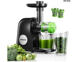 RFWR® Slowjuicer voor Groenten en Fruit met Stil Motor en Omkeerfunctie