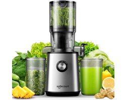 Safecourt Kitchen Sapcentrifuge - Slowjuicer voor Groenten & Fruit - XXL Vulopening - Krachtige motor