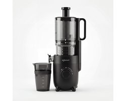 Safecourt Kitchen Slow Juicer - krachtige motor [Pre-cutter & Cold-press technologie] - eenvoudige reiniging - BPA-vrij - sapcentrifuge Zwart