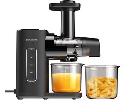 Sapcentrifuge - Slowjuicer - Koude Pers Juicer - Langzaam Kauwen Sapmachine - 2 Snelheidsstanden - Stil - Hoge Sapopbrengst - Groente en Fruit Pers - Eenvoudig te Reinigen - Anti-Druppel - BPA-vrij - Compacte Juicer - 450ml - 150W