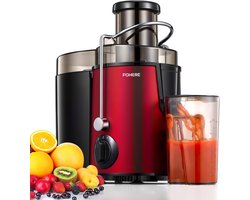 Sapcentrifuge voor groenten en fruit met 65 mm vulopening, 3 snelheden en oververhittingsbeveiliging