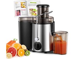 SCH® Sapcentrifuges groenten en fruit - Sapcentrifuges - Slowjuicer - Zilver - ‎31cm x 30cm x 19cm