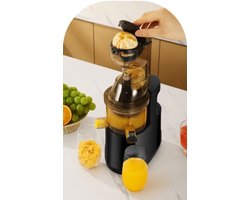 Skynext Keuken Sapcentrifuge - Slowjuicer voor Groenten & Fruit - XXL Vulopening - Krachtige motor - Zwart