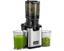 Slow Juicer - Fruitpers Citruspers - Gezond Sap Maken - Extra Grote Vulopening - 1.8 Liter - Zilver