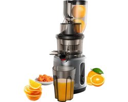 Slow Juicer - Koude Pers - Slow Juicer - met 75mm toevoergoot - 200W - 40-65RPM - Krachtige Motor - Slow Masticating Juice Extractor - Past op Hele Vruchten - Grijs