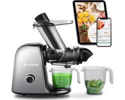 Slow Juicer met 2 Snelheidsniveaus en Omkeerfunctie voor Groenten en Fruit