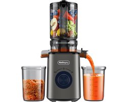 Slow Juicer met XL-vulopening voor hele groenten en fruit, 600 ml sapreservoir, ideale oplossing voor gezonde sappen
