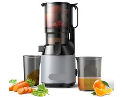 Slowjuicer - Juicer - Cold Press - met 130mm Vulopening - 1.8L - 65 RPM - BPA-vrij - Hoge Sapopbrengst - Geschikt voor Hele Groenten en Fruit - Makkelijk Schoon te Maken