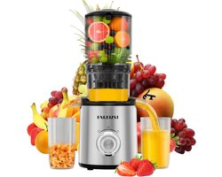 Slowjuicer met Extra Grote Vulschacht (130 mm) en 1,5L Inhoud | Stille Motor | BPA-Vrij