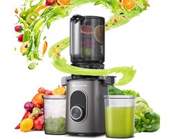 Slowjuicer met Grote Vulopening (110mm) - Hoge Sapopbrengst, Eenvoudig Reinigen