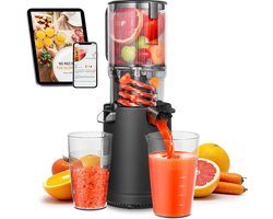 Slowjuicer met XXL Vulopening - Stille Motor, Hoge Sapopbrengst voor Fruit & Groenten