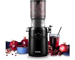 Slowjuicer - Sapcentrifuge - Gezond Sap Maken - Extra Brede Vulschacht - 18.5 x 15 x 38.5 cm - Diepzwart