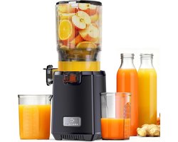 Slowjuicer - Sapcentrifuge - Gezond sap maken - Hoge sapopbrengst - Compact formaat - Zwart