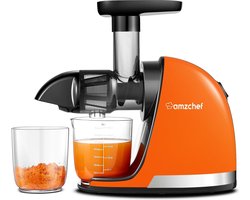 Slowjuicer voor Groenten en Fruit met Achterwaartse Kauwfunctie – Elektrische Sapcentrifuge in Oranje