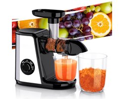 SNJY® Slowjuicer - Juice Maker - Extracteur De Jus - 150W - 700ML - Zwart/Zilver
