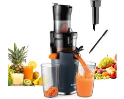 VIEMAE Slowjuicer - Sapcentrifuge - Sapmachine - Coldpress juicer - Geschikt voor grote stukken groenten en fruit - BPA-vrij