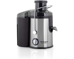 Zwart sapcentrifuge voor groenten en fruit met brede opening 65 mm en druppelstop - 600 W vermogen