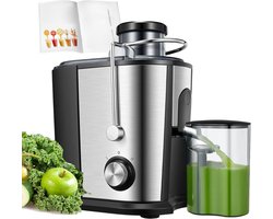 Zyrex® Sapcentrifuges groenten en fruit - Sapcentrifuges - Slowjuicer - Zilver -‎20 x 5 x 15 cm; 3.38 kg