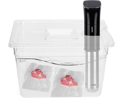 Inklapbare Sous Vide Waterbad Container met Deksel - 11 Liter - Meetmarkeringen - Hittebestendig