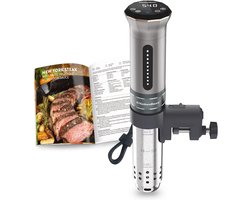KitchenBoss Sous Vide Roner Kitchen met lage temperatuur slow cooker professionele thermocirculator IPX7 waterdicht, timer met touchscreen, zilver