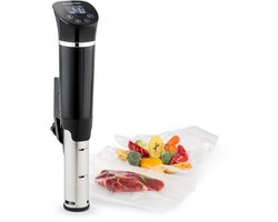 Klarstein Quickstick - Sous-vide garer, Precisiekooktoestel, Slowcooker, 1300 W, Timerfunctie, 3D Circulating, 0-95 °C, LCD touch-display, waterdicht, tot 20 liter, flex zwart