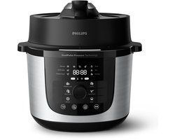 Philips 3000-serie Multicooker - Snelkookpan - Pressure Cooker - 6 Liter - PFAS-vrij - 13 programma's - Automatische drukafgifte - HD2616/70