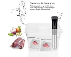 RFWR® Sous Vide Container met Deksel - Transparant, 11L, Geschikt voor Culinaire Nauwkeurigheid