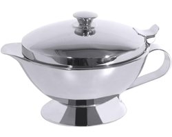 RVS Thermosaucière met Scharnierdeksel Dubbelwandig
