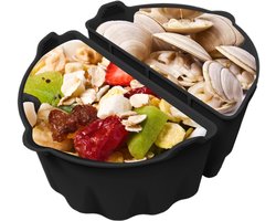 Slow Cooker Divider - Pot Insert - Gezellig Koken - Aroma Scheidend - 6-8 Liter - Zwart