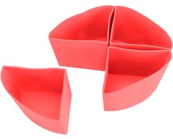 Slowcooker Divider Liner - Pot Separator - Gezellig Koken - 4-in-1 Ontwerp - 6 Liter - Rood