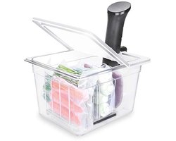 Sous Vide Container 12 Qt met Inklapbaar Deksel en Rek