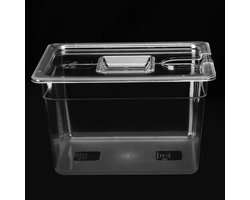Sous Vide Container - Kookvat Vacuüm - Precisie Koken - Opvouwbaar Deksel - 1171 Liter - Transparant