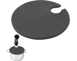 Sous Vide Deksel - Precisie Kookdeksel - Water Verdamping Voorkomen - Zacht Siliconen Materiaal - Tot 26.7 cm Pannen - Grijs
