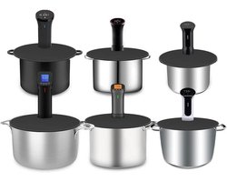 Sous Vide Deksel - Vacuüm Kookdeksel - Lange Kooktijden - Minimale Verdamping - 28 cm Diameter - Zwart